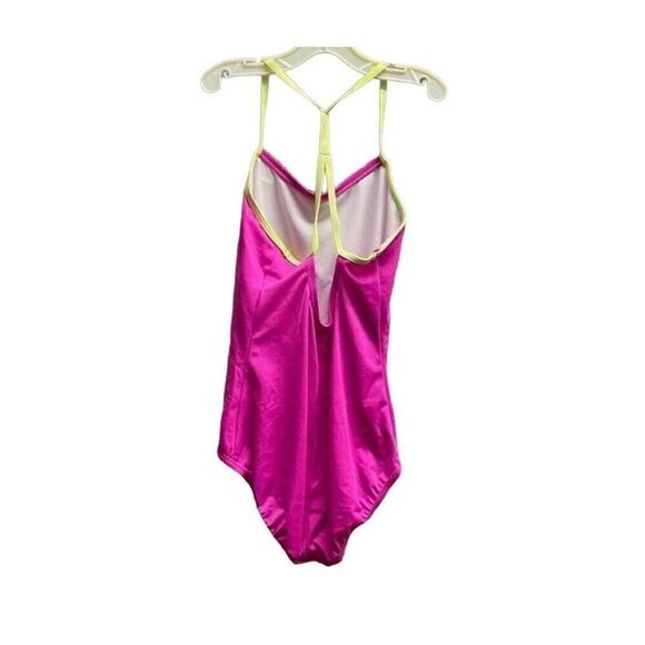 Nike pink and yellow Razorback one piece, bathing suit size medium - Picture 2 of 6